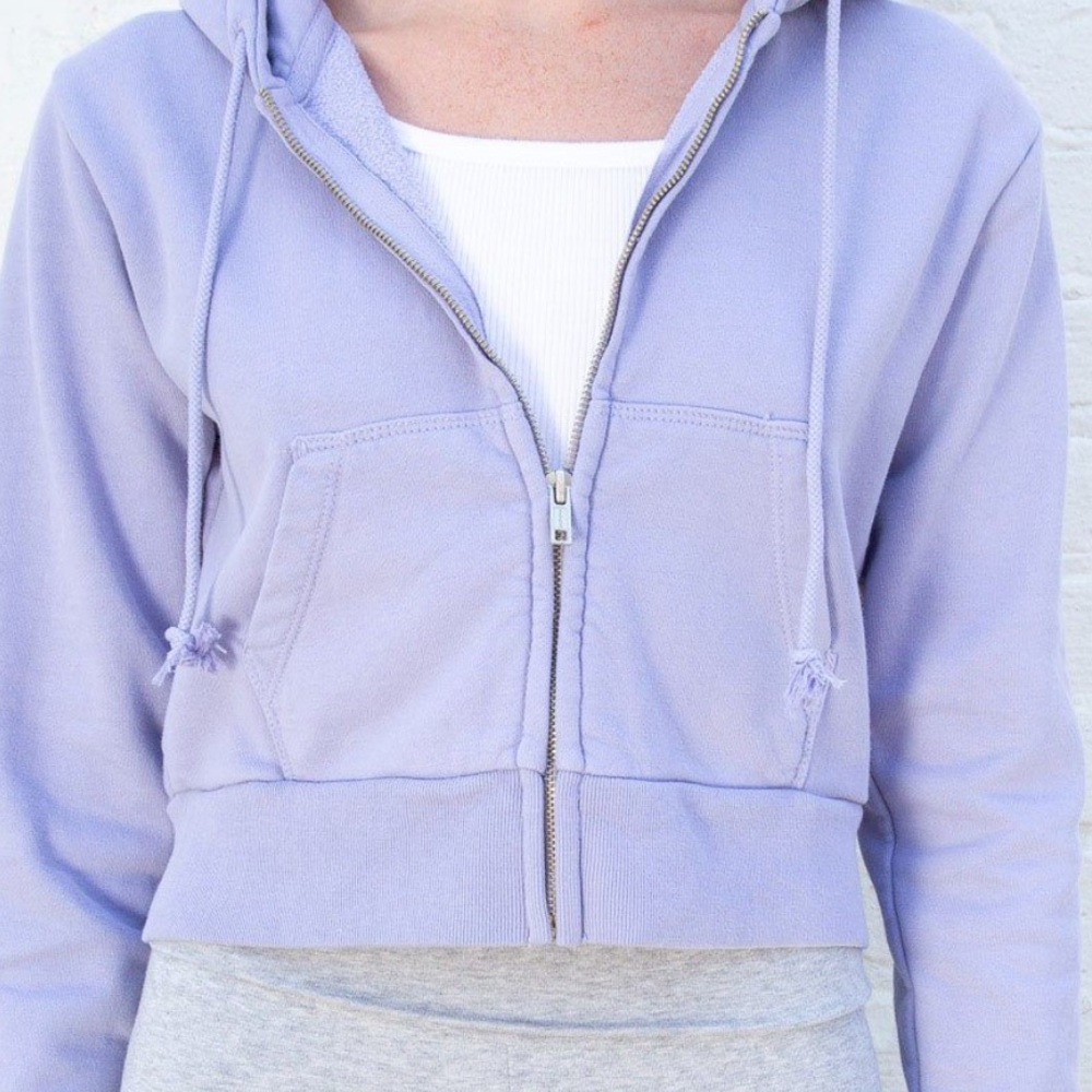 Brandy Melville pastel purple crystal hoodie